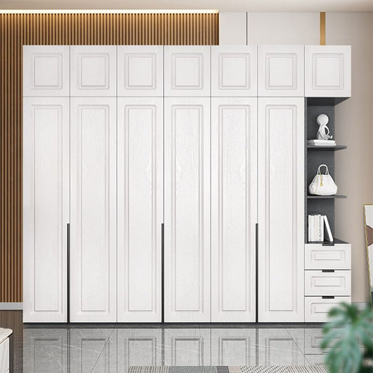 Modern Style Wooden Wardrobe Soft Close Door Wardrobe Closet with Drawer