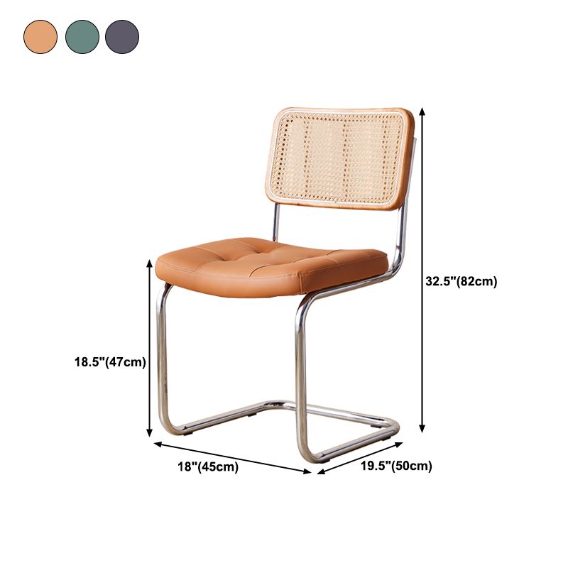 Contemporary Side Chairs Upholstered Armless Dining Chairs for Home