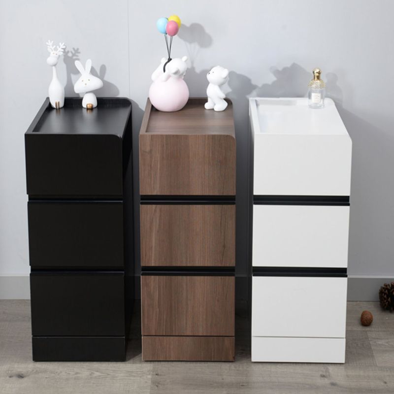 スカンジナビアのアクセントテーブルナイトスタンド25.5 "2つの引き出しがあります