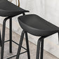 Modern Plastic and Metal Counter Stool Footrest Bucket Backrest Counter-height Stool