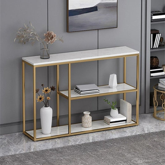 Glam Console Accent Table Antique Finish Rectangle Console Table