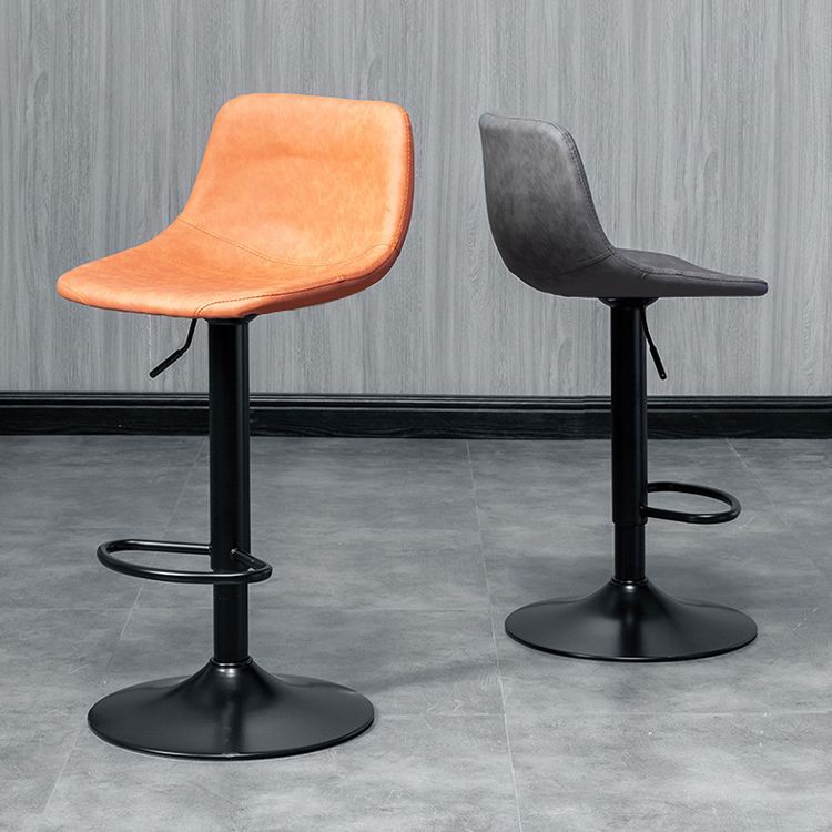 Contemporary Metal Kitchen Dining Room Armless Stool Adjustable Height Barstool Clearhalo 'Bar Furniture' 'Bar Stools' 'bar_stools' 'furn' 'furn_bar_stools' 'Furniture' 'furniture_bar_stools' 'Kitchen & Dining Furniture' 1200x1200_ba851872-4e08-4f66-9af6-a4e930c1cf92