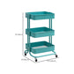 Contemporary Etagere Bookshelf Metal Open Back Bookcase with Shelves