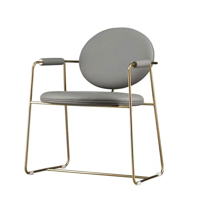 Gold Legs Dining Arm Chair Glam Dining Room Upholstered Chair Clearhalo 'Dining Chairs' 'Dining Tables & Seating' 'dining_chair' 'furn' 'furn_dining_chair' 'Furniture' 'Kitchen & Dining Furniture' 1200x1200_ba853769-156b-4096-9bd8-c9ea2cb7ce8e