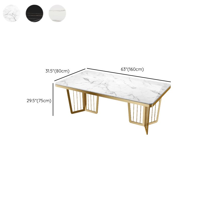 Dinner Room Luxury Dining Table Kitchen Metal Base Dining Table Clearhalo 'Dining Tables & Seating' 'Dining Tables' 'dining_table' 'furn' 'furn_dining_table' 'Furniture' 'Kitchen & Dining Furniture' 1200x1200_ba86d181-1428-4aba-9bc9-2ff163f2c1e5