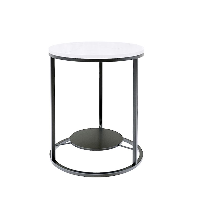 Modernistic Metal Frame Nesting Tables Slate Top Round End Table Clearhalo 'Coffee & Accent Tables' 'End & Side Tables' 'end_side_tables' 'furn' 'furn_end_side_tables' 'Furniture' 'Living Room Furniture' 1200x1200_ba8723aa-5e0c-4c80-8059-55d0cf6bacad