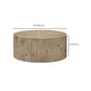 Table de coin rustique en bois massif rond