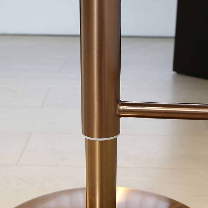 Tabouret de comptoir rotatif de style moderne avec coussin en cuir