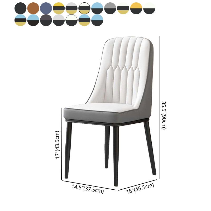 Nordic Dining Chairs Metal Armless Side Parsons Chair for Kitchen Clearhalo ' kitchen&dining_furn' 'Dining Chairs' 'Dining Tables & Seating' 'dining_chair' 'furn' 'furn_dining_chair' 'Furniture' 'furniture_dining_chair' 'Kitchen & Dining Furniture' 'kitchen' 1200x1200_ba8a156e-0bfe-4320-9743-068e5de3e698
