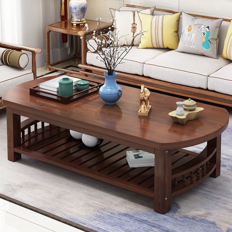 20"H moderner Couchtisch aus massivem Holz mit Stauraum für Kaffee und Cocktails