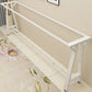 Modern Wood Rectangle Bar Table Metal Base for Milk Tea Shop