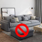 Nordic Loose Back Linen Sofa & Chaise Square Arm Cushions Sofa