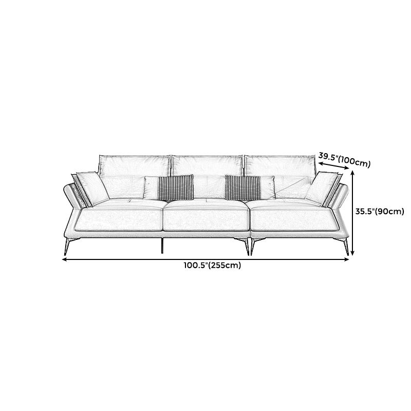 Interior Armrest Sponge Seat Leather/imitation Leather Filled Dark Green/orange Sofa Clearhalo 'furn' 'furn_sofas' 'Furniture' 'furniture_sofas' 'kitchen' 'kitchen_sofas' 'Living Room Furniture' 'Sofa' 'sofas' 1200x1200_ba8d7b60-c6de-4b02-aabf-57b73b149c28