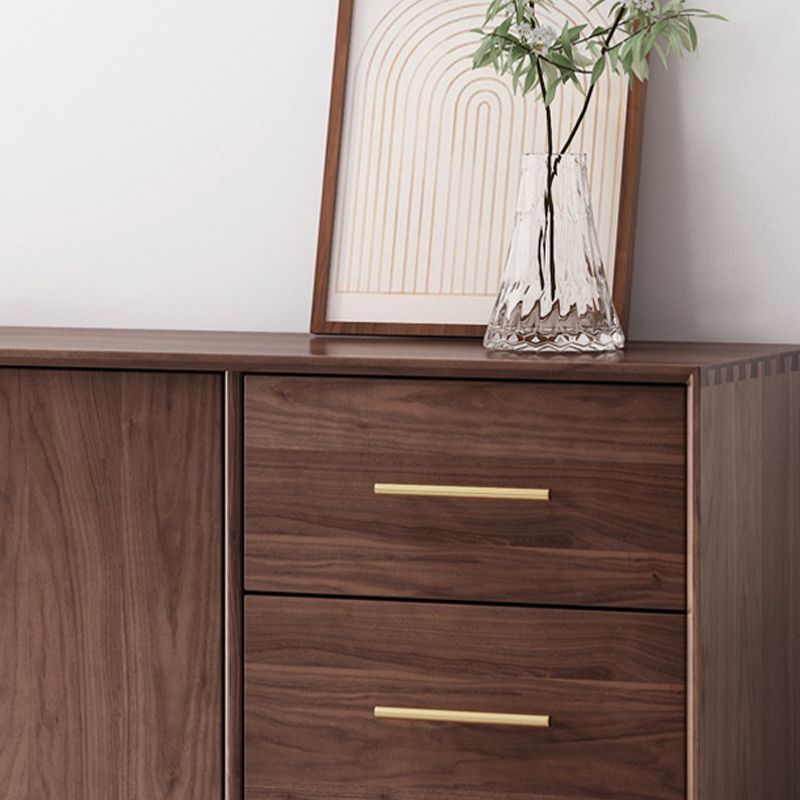 Contemporary Dining Buffet Solid Wood Sideboard Table with Cabinets and Drawers Clearhalo 'buffet_sideboard' 'Buffets & Sideboards' 'furn' 'furn_buffet_sideboard' 'Furniture' 'Kitchen & Dining Furniture' 1200x1200_ba8dcbf6-94c2-4b4f-baf0-4a12e67d8a38