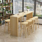 Industrial Style Bar Table Solid Wood Light Brown Milk Tea Shop Casual Bar Table Clearhalo 'Bar Furniture' 'Bar Tables' 'bar_tables' 'furn' 'furn_bar_tables' 'Furniture' 'furniture_bar_tables' 'Kitchen & Dining Furniture' 1200x1200_ba90e49d-2f3f-4260-ab5e-d7a4f7e6b9f9