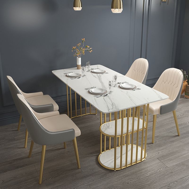 Nordic 1/2/4/5 Pieces Dining Set Rectangle Stone Dining Table for Dining Room Clearhalo 'Dining Room Sets' 'Dining Tables & Seating' 'dining_room_set' 'furn' 'furn_dining_room_set' 'Furniture' 'Kitchen & Dining Furniture' 1200x1200_ba93eec1-5ca1-4547-aa3c-828d57fec78a
