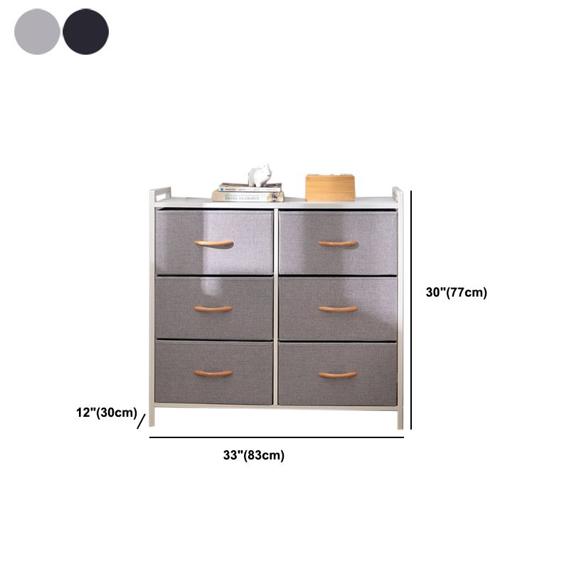 Contemporary Chest Fabric Bins Dresser with Drawers for Home/Office Clearhalo 'Bedroom Furniture' 'Dressers & Chests' 'dressers_chests' 'furn' 'furn_dressers_chests' 'Furniture' 1200x1200_ba94a5c7-8098-4aa6-bc74-2adbf626a706