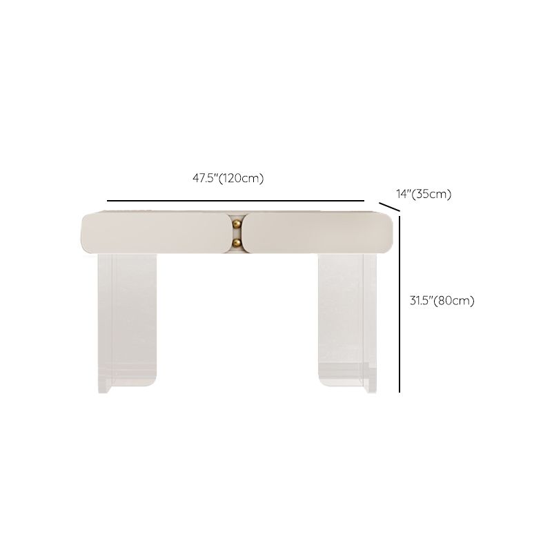 13.77 "Large Vanity Vanity White Makeup Vanity Desk Table avec 2/6 tiroirs