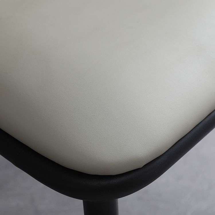 Modern Dining Room Chairs Matte Finish Leather Curved Parsons Arm Chair Clearhalo ' kitchen&dining_furn' 'Dining Chairs' 'Dining Tables & Seating' 'dining_chair' 'furn' 'furn_dining_chair' 'Furniture' 'furniture_dining_chair' 'Kitchen & Dining Furniture' 'kitchen' 1200x1200_ba96bc0d-999b-4104-8e5d-0499850854c8