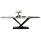 Metal Contemporary Rectangular Dining Table Sintered Stone Dining Table for Dining Room Clearhalo ' dining_table' 'Dining Tables & Seating' 'Dining Tables' 'furn' 'furn_dining_table' 'Furniture' 'furniture_dining_table' 'Kitchen & Dining Furniture' 'kitchen&dining_furn' 'kitchen' 'kitchen_dining_table' 1200x1200_ba97f9d6-f321-4df6-95b5-cb102f21ae3f