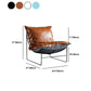 Contemporary Faux Leather Armless Pillow Back with Black Legs Lounge Chair Clearhalo 'Accent Chairs' 'accent_chairs' 'Chairs & Seating' 'furn' 'furn_accent_chairs' 'Furniture' 'Living Room Furniture' 1200x1200_ba9fc8ca-de40-40d5-a00f-30e4735c3c4b