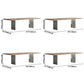 Solid Wood Brown Tone Dining Table Glam Style Double Pedestal Table for Dining Room Clearhalo ' dining_table' 'Dining Tables & Seating' 'Dining Tables' 'furn' 'furn_dining_table' 'Furniture' 'furniture_dining_table' 'Kitchen & Dining Furniture' 'kitchen&dining_furn' 'kitchen' 'kitchen_dining_table' 1200x1200_baa05b89-1b6b-428d-a21f-1ab4f580c384