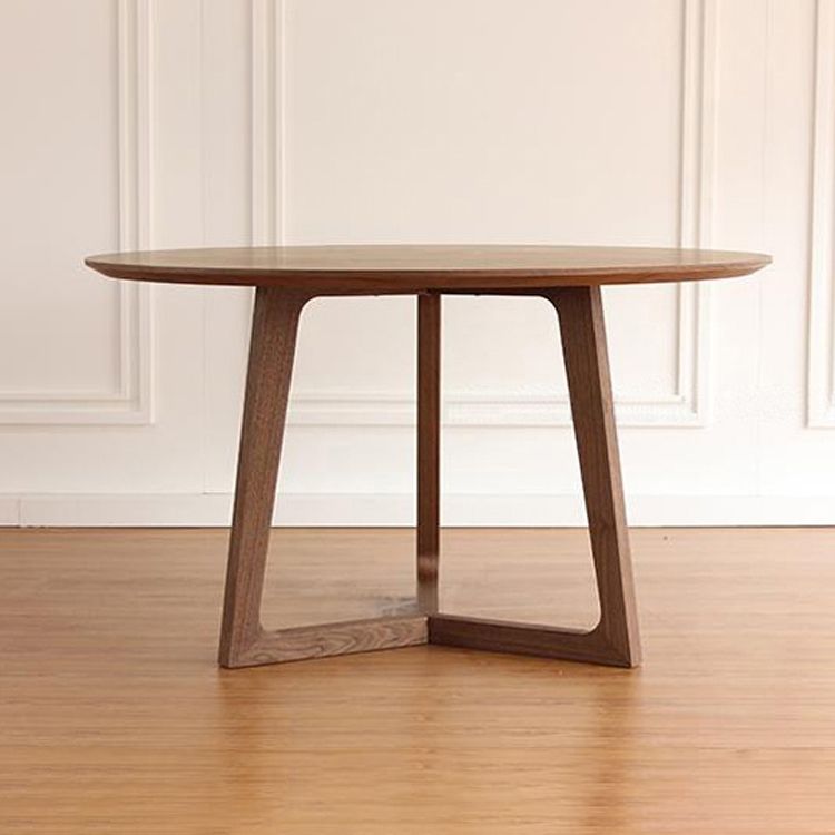 Modern Oak Solid Wood Table Round Dining Table with Wooden Pedestal Base Clearhalo ' dining_table' 'Dining Tables & Seating' 'Dining Tables' 'furn' 'furn_dining_table' 'Furniture' 'furniture_dining_table' 'Kitchen & Dining Furniture' 'kitchen&dining_furn' 'kitchen' 'kitchen_dining_table' 1200x1200_baa0640f-6a7b-49eb-a775-46709201d76b