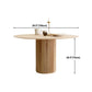 Table à manger ronde en bois massif de style contemporain tablette pour la cuisine à domicile