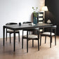 Set da pranzo moderno nero Set da pranzo con gambe in legno rettangolari da 1/2/5 pezzi per interni