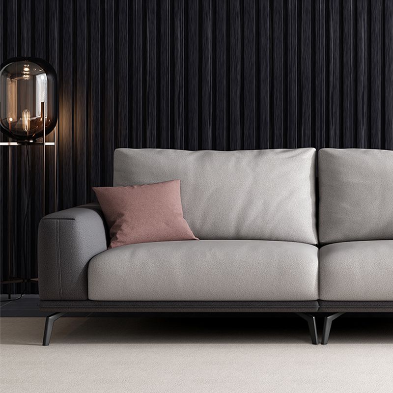 Sezionali in pelle finto/divano con braccio quadrato per soggiorno