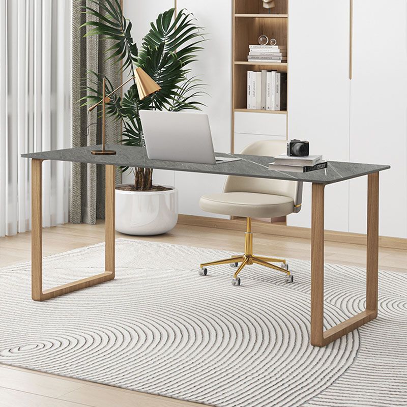 Scrivania di scrittura in pietra contemporanea 29.52 "H SLID RECTANGULAN OFFICE PER CASA