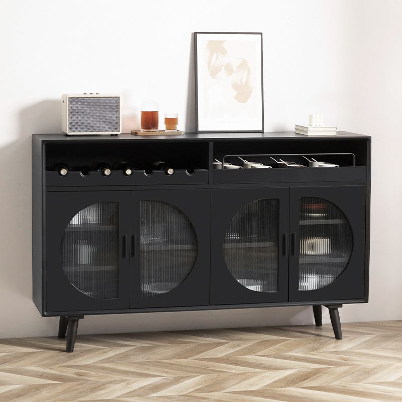 Moderno legno 39 "h sideboard buffet sala da pranzo buffet server con porte di vetro
