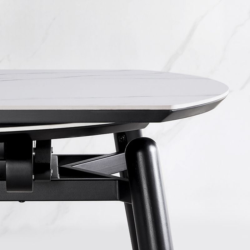 Stone Top Foldable Dining Table Set 1/2/5/7 Pieces White  Dining Set for Home