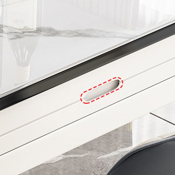 Modern Drop-Leaf Dining Table Sintered Stone Dinner Table for Dining Room