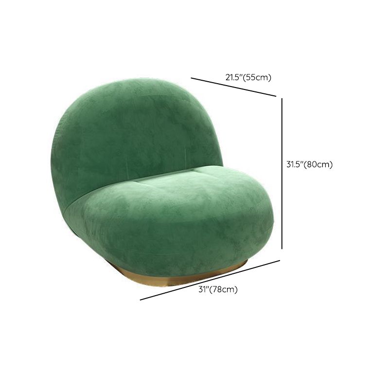 Contemporary Velvet Curved Sofa Tight Back Sloped Arm Settee