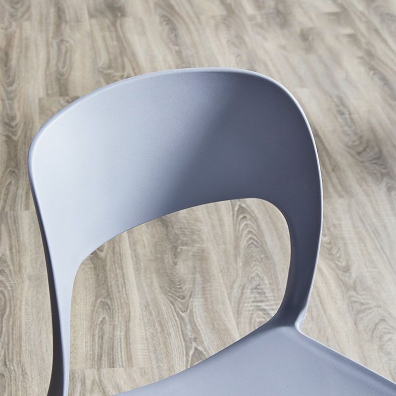 Nordic Style Open Back Dining Side Chair Plastic Dining Armless Chair for Home Clearhalo 'Dining Chairs' 'Dining Tables & Seating' 'dining_chair' 'furn' 'furn_dining_chair' 'Furniture' 'furniture_dining_chair' 'Kitchen & Dining Furniture' 1200x1200_baaad00c-a541-4336-8622-227a96774374