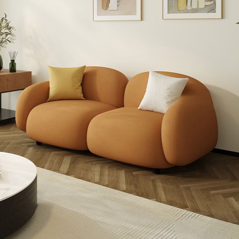 Contemporary Standard Settee with Tight Back Sofa and Black Base