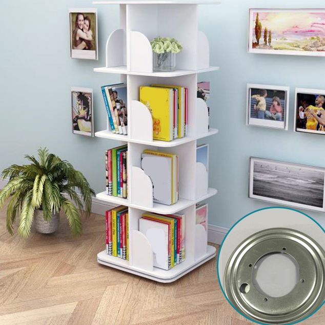White Closed Back Bookshelf Manufactured Wood Bookcase for Living Room Clearhalo 'Bookcases' 'furn' 'furn_bookcases' 'Furniture' 'furniture_bookcases' 'Office Furniture' 1200x1200_baad6496-8b37-451d-92fd-e581d8535947