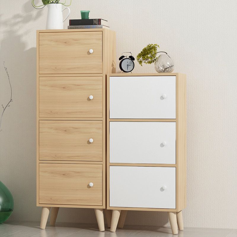 9.44" Wide Storage Cabinet with Doors Contemporary Wooden Accent Cabinet Clearhalo 'Cabinets & Chests' 'cabinets_chests' 'furn' 'furn_cabinets_chests' 'Furniture' 'Living Room Furniture' 1200x1200_baaddffb-e7ad-49da-a05c-0fca87f3f8c2