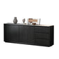 Modern and Contemporary Buffet Wood Server with Cabinets and Drawers Clearhalo 'buffet_sideboard' 'Buffets & Sideboards' 'furn' 'furn_buffet_sideboard' 'Furniture' 'Kitchen & Dining Furniture' 1200x1200_baae7b4e-3838-44e9-ba05-192c4fe7cc4a