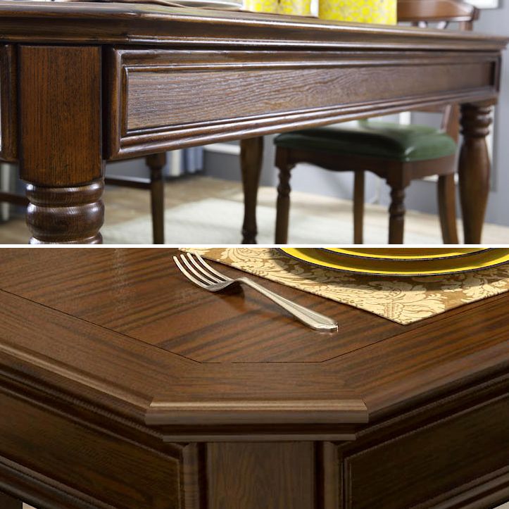 Wooden Dining Room Set Traditional Standard Height with Rectangle Top Dining Furniture Clearhalo 'Dining Room Sets' 'Dining Tables & Seating' 'dining_room_set' 'furn' 'furn_dining_room_set' 'Furniture' 'furniture_dining_room_set' 'Kitchen & Dining Furniture' 'kitchen&dining_furn' 'kitchen' 1200x1200_baafc19a-861b-4724-8b88-bbba21092726