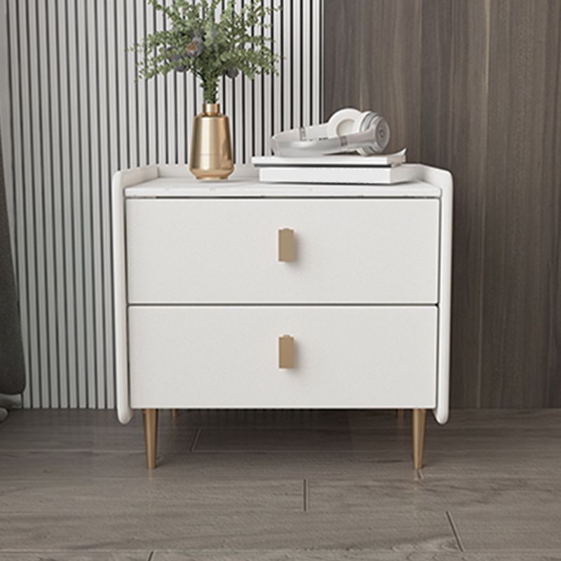 Leather Nightstand with 4 Legs Stone Top Night Table with Drawers Clearhalo 'Bedroom Furniture' 'furn' 'furn_night_stand' 'Furniture' 'night_stand' 'Nightstands' 1200x1200_bab0e691-a4a1-412a-979c-be2113e34788