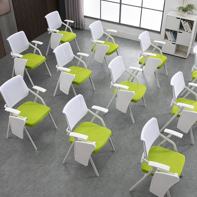 Modern Office Chair with Arms Mid Back Conference Chair with White Frame Clearhalo 'furn' 'furn_office_chair' 'Furniture' 'Office Chairs' 'Office Furniture' 'office_chair' 1200x1200_bab11887-3a77-416d-a6f0-d65b949c93d2