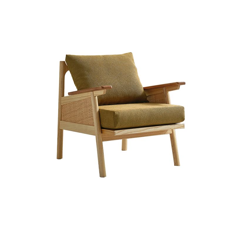 Sedia a braccio di velluto largo 29,92 "braccia in legno massiccio incluso la sedia per la camera da letto