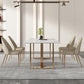 Glam Sintered Stone White Dining Table Rectangle Kitchen Dining Table for Kitchen Clearhalo ' dining_table' 'Dining Tables & Seating' 'Dining Tables' 'furn' 'furn_dining_table' 'Furniture' 'furniture_dining_table' 'Kitchen & Dining Furniture' 'kitchen&dining_furn' 'kitchen' 'kitchen_dining_table' 1200x1200_bab25b18-a1b2-4ea8-8482-05c42fdd2e3c