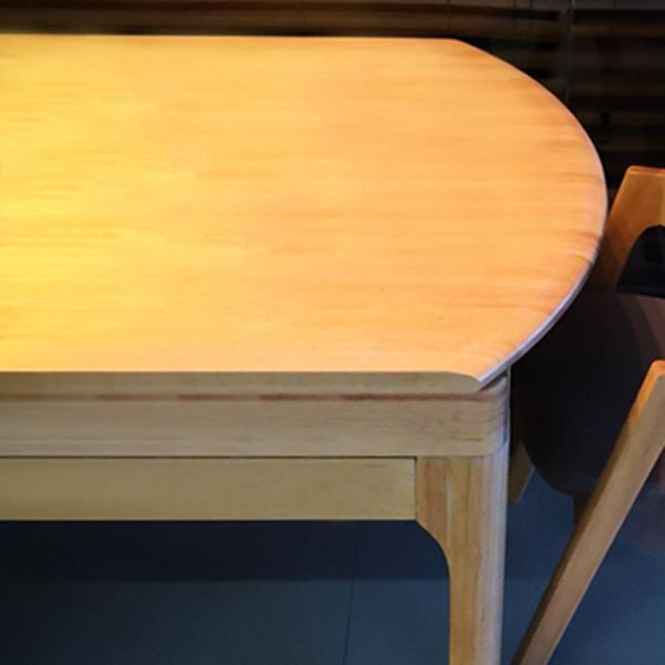 Modern Round Dining Table Brown Solid Wood Drop-Leaf Dining Table with 4 legs Clearhalo ' dining_table' 'Dining Tables & Seating' 'Dining Tables' 'furn' 'furn_dining_table' 'Furniture' 'furniture_dining_table' 'Kitchen & Dining Furniture' 'kitchen&dining_furn' 'kitchen' 'kitchen_dining_table' 1200x1200_bab2e7f3-3c2d-42dc-bd5b-0727ccd0ab0a