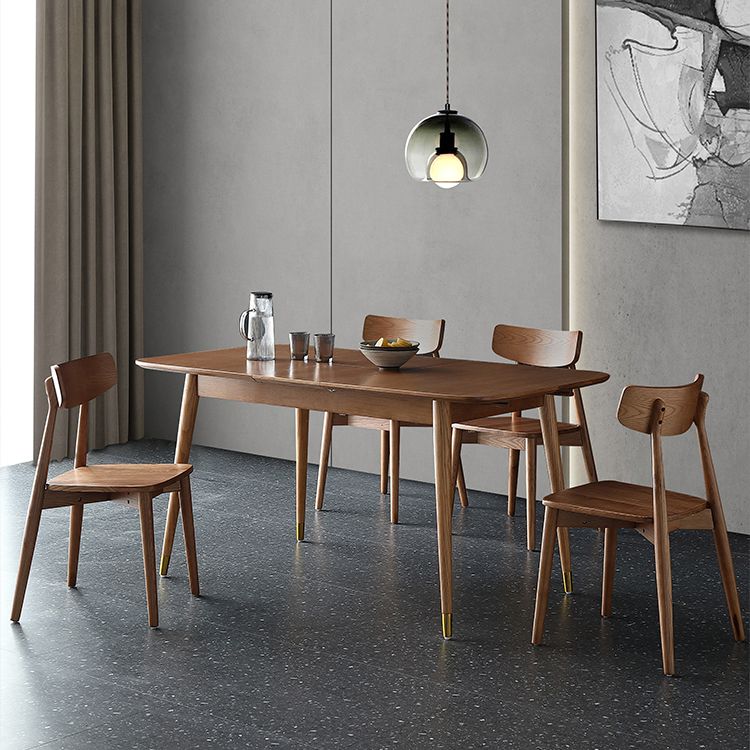 Extendable Ash Wood Table for Restaurant Rectangle Dining Table with 4 Legs Clearhalo ' dining_table' 'Dining Tables & Seating' 'Dining Tables' 'furn' 'furn_dining_table' 'Furniture' 'furniture_dining_table' 'Kitchen & Dining Furniture' 'kitchen&dining_furn' 'kitchen' 'kitchen_dining_table' 1200x1200_bab7b0e5-1db1-480a-bbff-5f0f0dc07e22