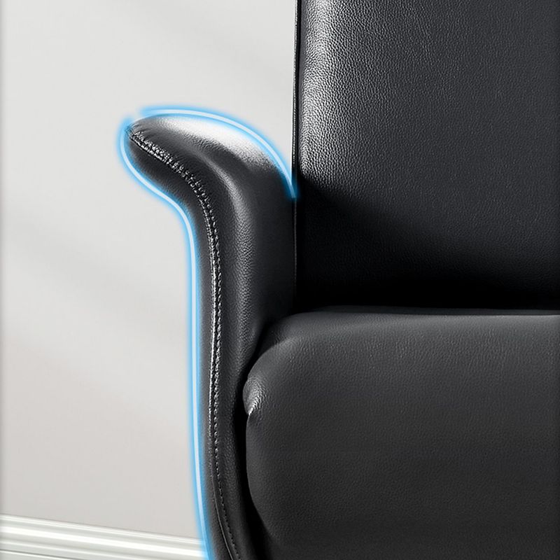Silla de cuero de silla ejecutiva sin brazo moderna para la oficina
