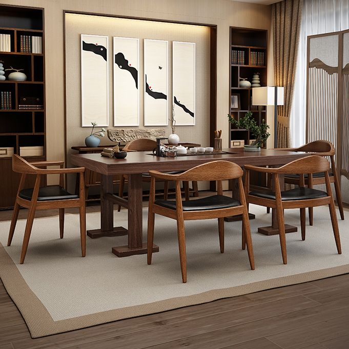 Traditional Style Ash Wood Chair Open Back Arm Kitchen Dining Chairs Set Clearhalo ' kitchen&dining_furn' 'Dining Chairs' 'Dining Tables & Seating' 'dining_chair' 'furn' 'furn_dining_chair' 'Furniture' 'furniture_dining_chair' 'Kitchen & Dining Furniture' 'kitchen' 1200x1200_babae3e0-804a-4224-aaa2-f5fb6b73d535