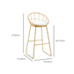 Gold Metal Base Dining Stools Low Back Round Bar Stools with Footrest Clearhalo 'Bar Furniture' 'Bar Stools' 'bar_stools' 'furn' 'furn_bar_stools' 'Furniture' 'Kitchen & Dining Furniture' 1200x1200_babc22aa-95ec-4ea2-ab48-e22067116947
